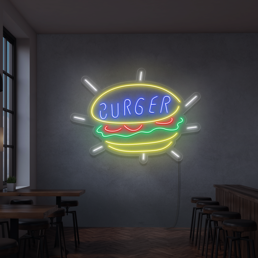 Neon Sign Burger 1